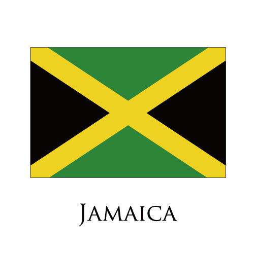 Jamaica flag logo vinyl decal